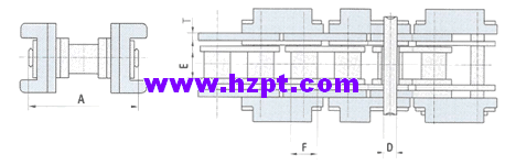 Roller Chain with U Type Attachments 20BF6
