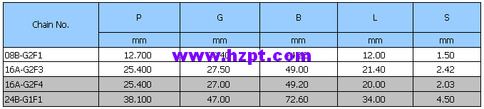 Roller Chain with Vulcanised Elastomer Profiles 16A-G2F4 24B-G1F1