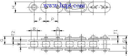 Chain,Chains,Standard Roller Chains,ISO B Straight Link Plate Chain 06B,08BF,10BF,12BF,16BGL-24,16BF,20BF,24BF