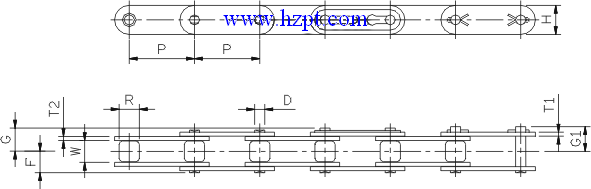 Chain,Chains,Standard Roller Chains,Double Pitch Roller ChainA2040,A2050,A2060,C2040,C2050,C2060,C2080,C2100,C2120,C2160