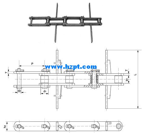 Chain,Chains,Conveyor Chain for Grain Machines HS101.6,HS101.6P,HS152.4,HS152.4P