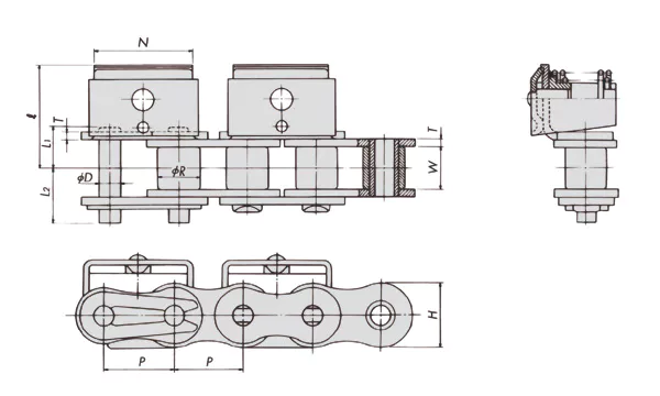 Stainless Steel Film Gripper Chains