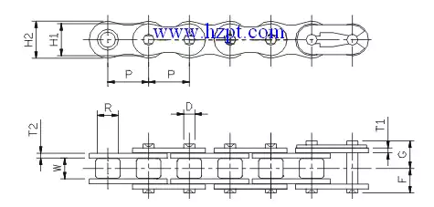 ISO "B" Heavy Duty Chain 08BH 10BH 12BH