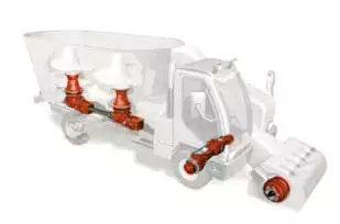 Self-propelled vertical feed mixers