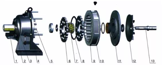 Structural of cycloidal pin gear reducer