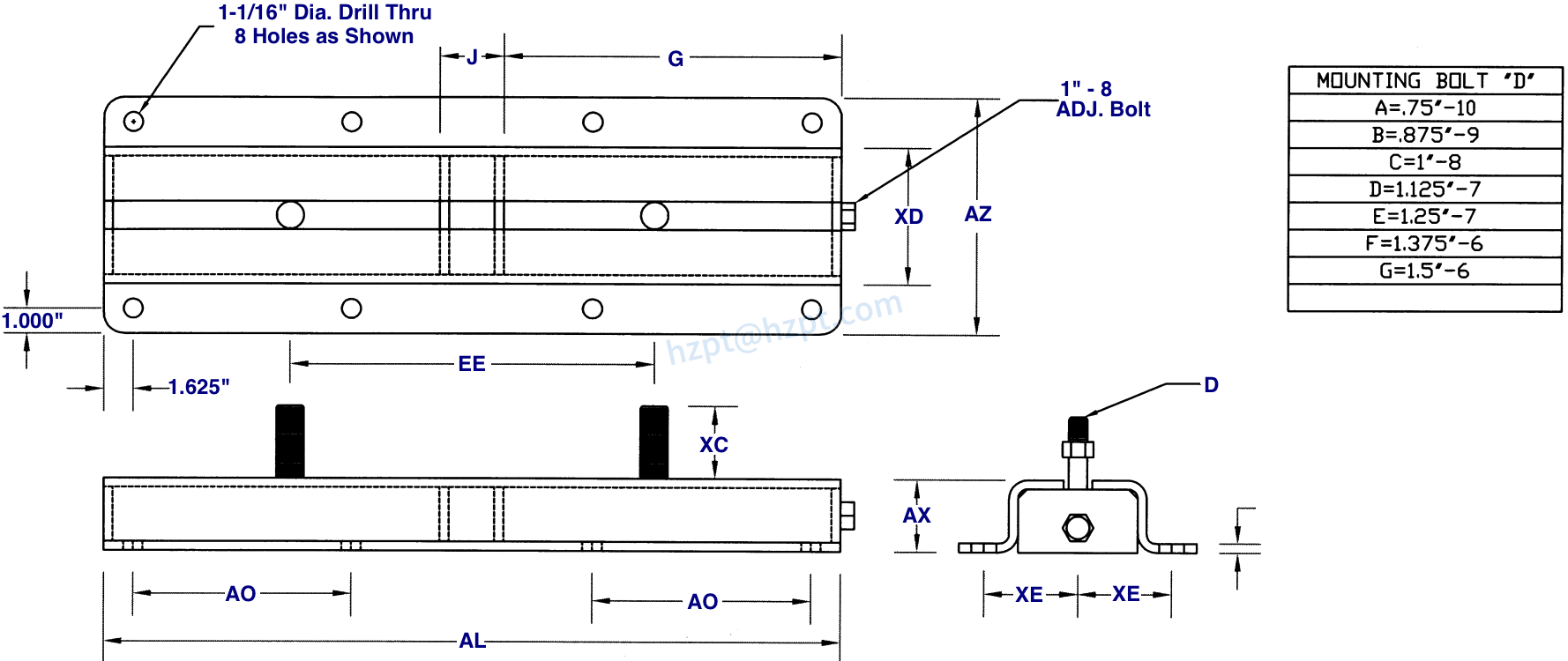 Heavy-Duty Electric Motor Mount Rails