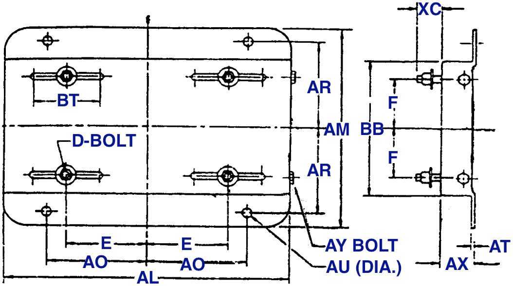 Heavy Duty Adjustable Motor Base Sizes