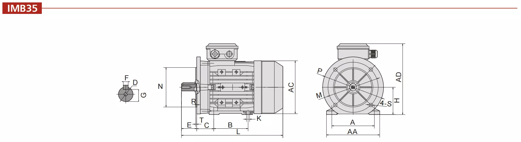 B35 Overall & Installation Dimension