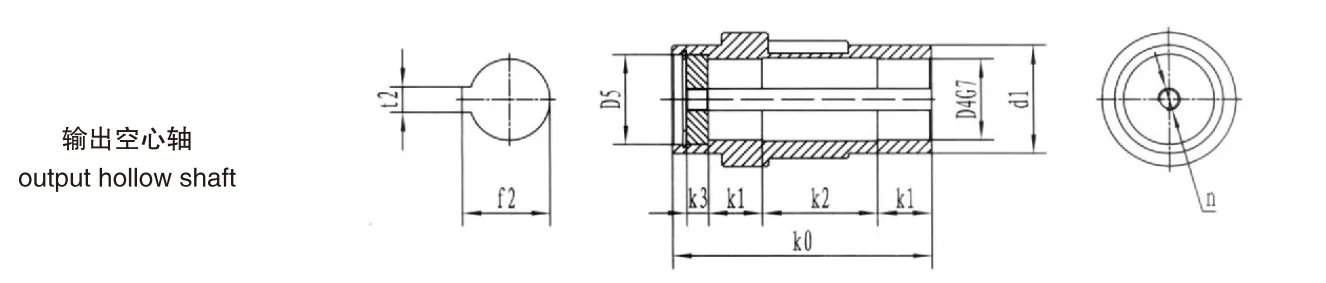 DXG45 Series Shaft Mounted Gearbox Output Hollow Shaft