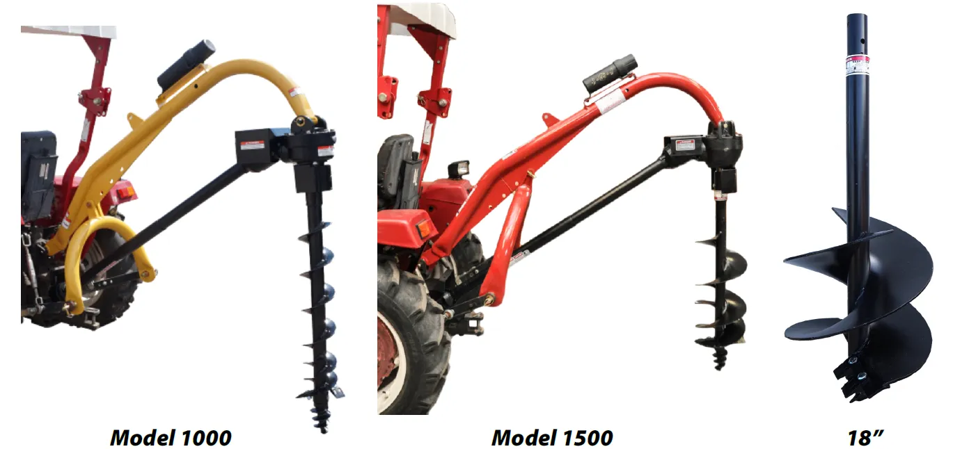 Post Hole Auger for 3 Point Post Hole Diggers