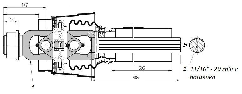 Square Baler PTO Shaft Size