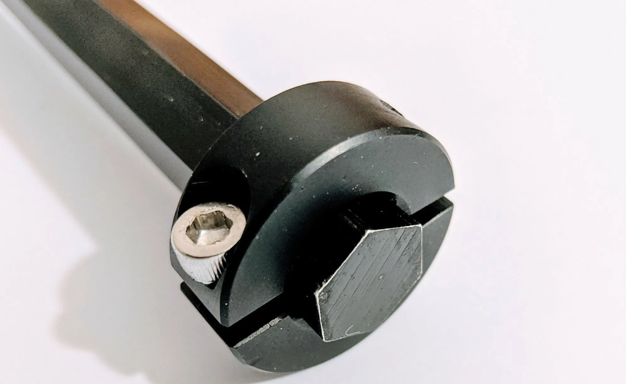 Install the Two Piece Hex Bore Shaft Collars