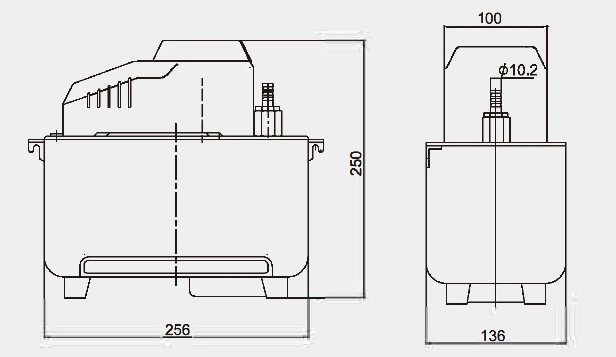PC-760A Tank Condensate Pump Dimensions