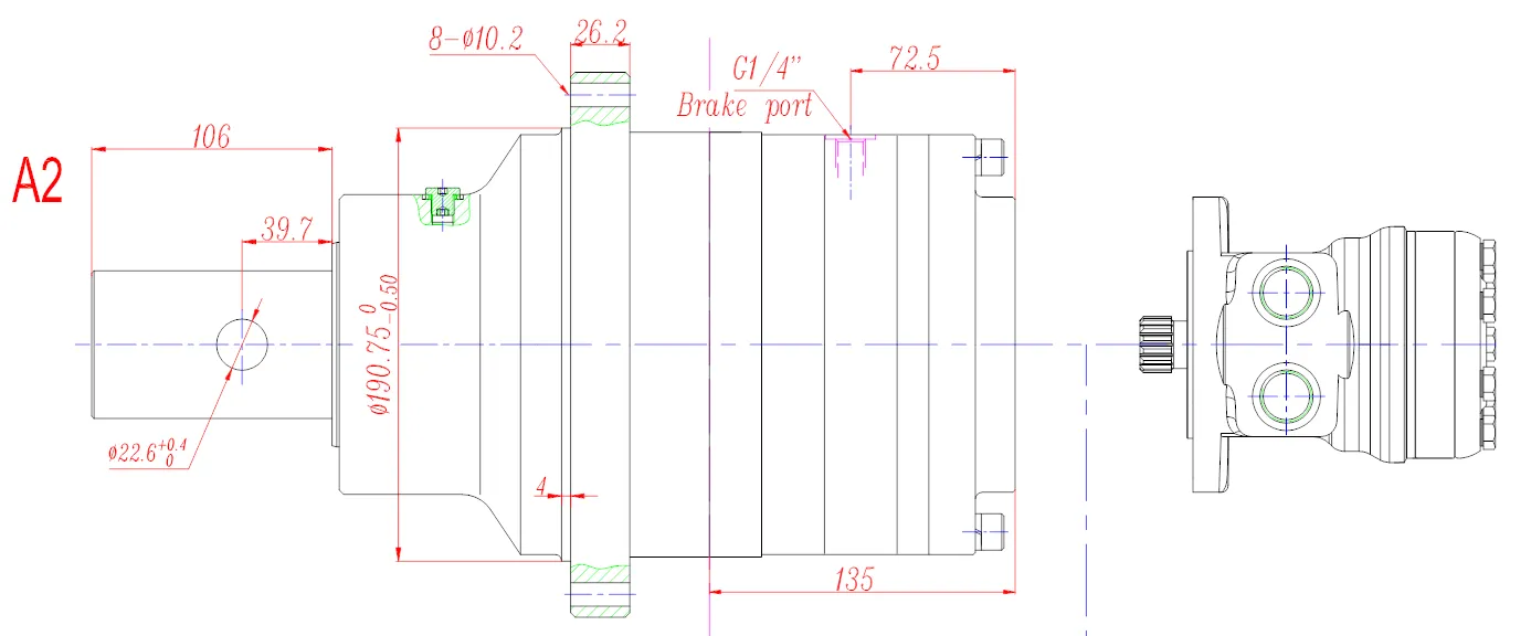 Model 4 Flanged Output Drives Planetary Gearbox Dimensions