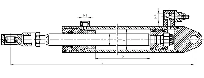 Forklift Distance Adjustment Hydraulic Cylinder Dimensions