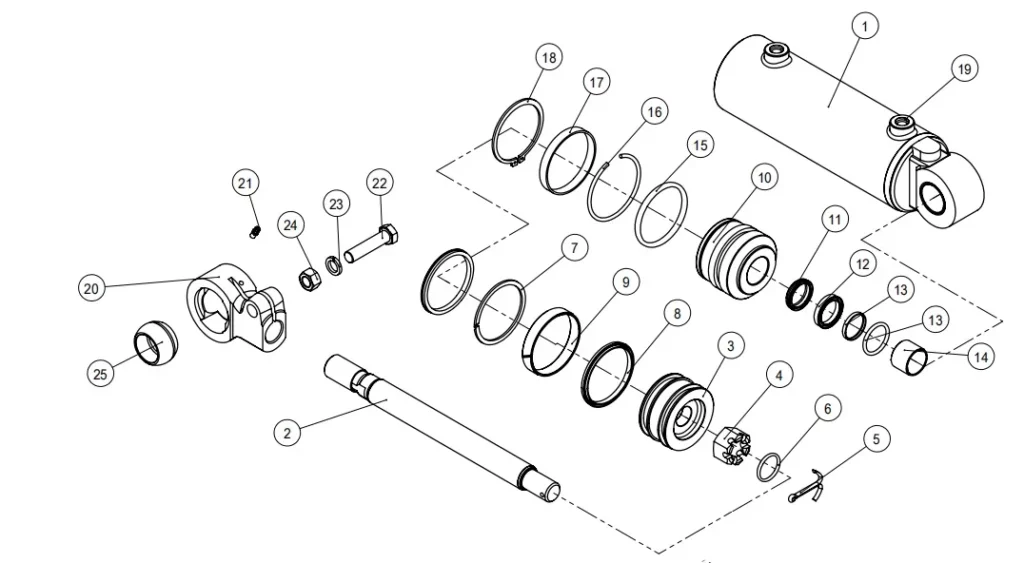 Forklift Hydraulic Cylinder Parts