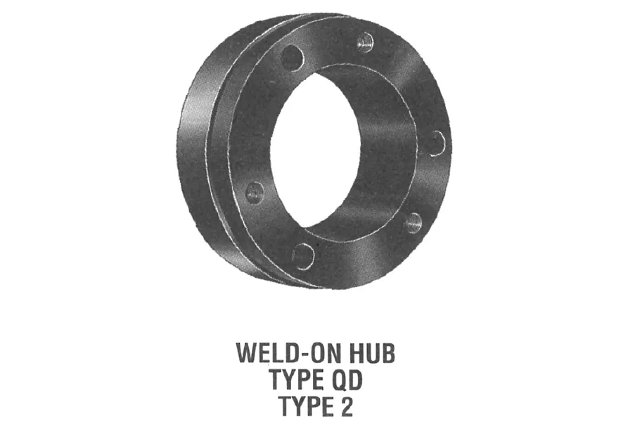 S-A QD Weld-On Hubs Dimensions