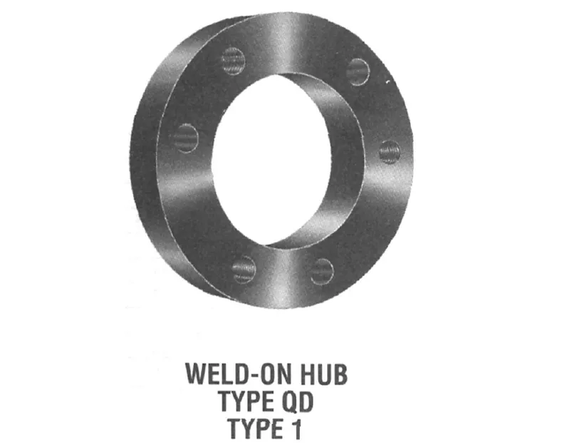 SK-A QD Weld-On Hubs Dimensions