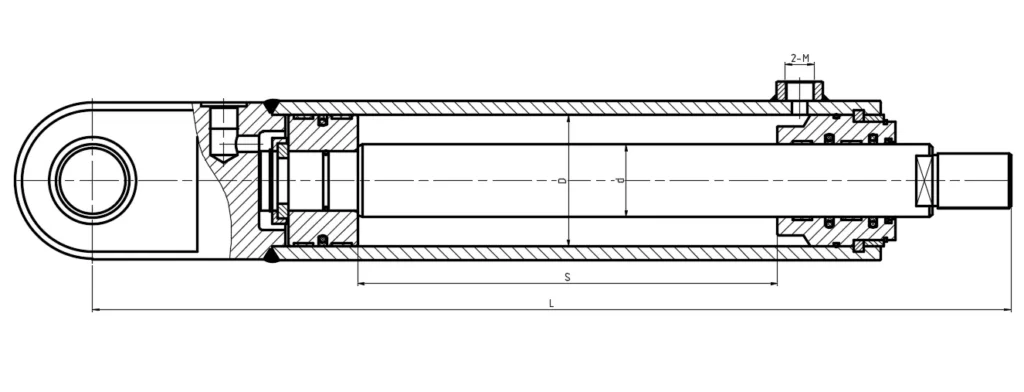 Sanitation Machinery Forward Thrust Hydraulic Cylinder Dimensions