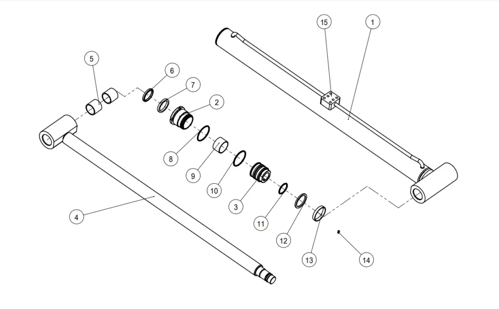 Scissor Fork Aerial Work Vehicle Lifting Hydraulic Cylinder Parts