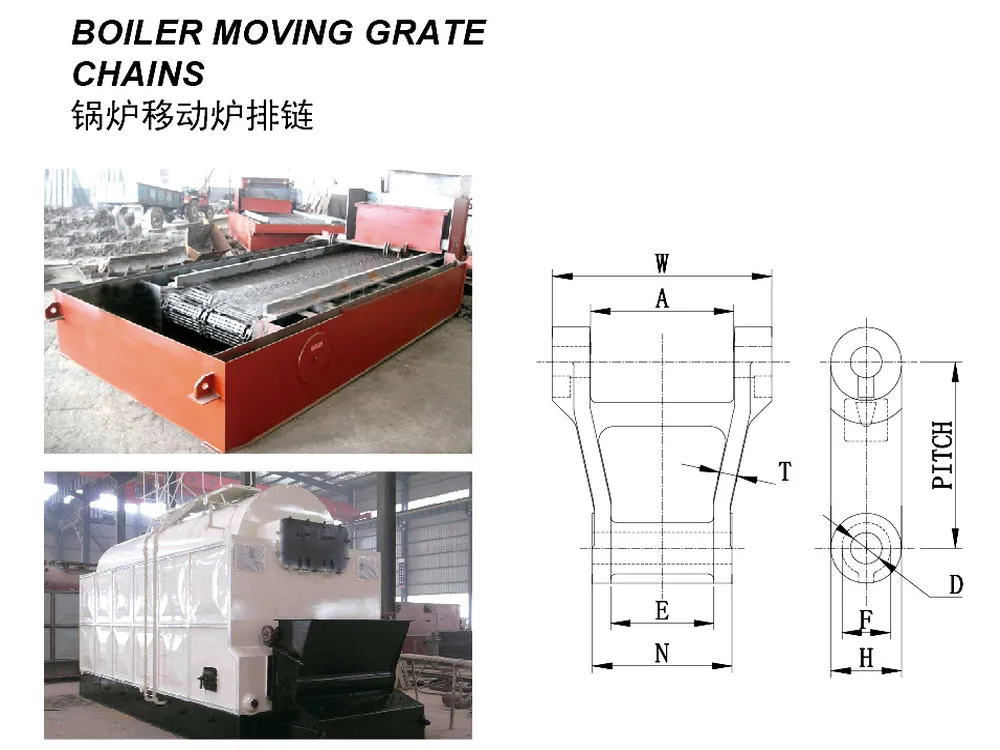 D472 Boiler Moving Grate Chain Dimensions