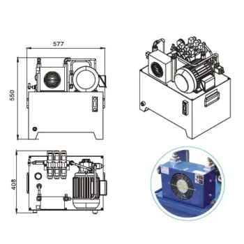 0.75KW With Cooling Fan Standard Hydraulic Power Unit Pack