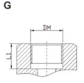 3KH Series 3-way Hydraulic Ball Valve Dimensions