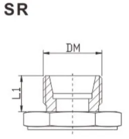 3KH Series 3-way Hydraulic Ball Valve Dimensions