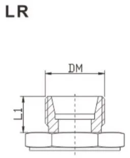 4KH Series 4-way Hydraulic Ball Valve Dimensions