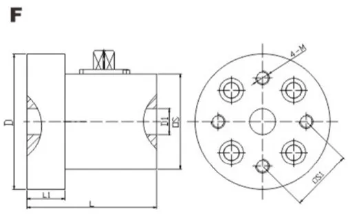 CJZQ Series Hydraulic Ball Valve Dimensions