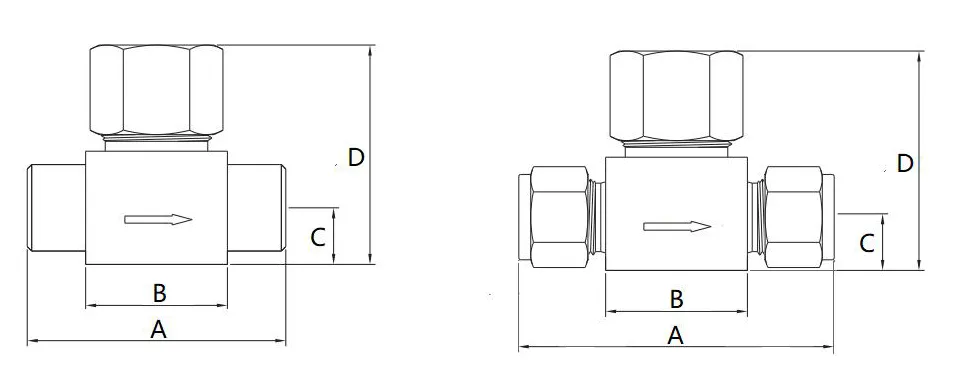 CL Series Check Valve Dimensions