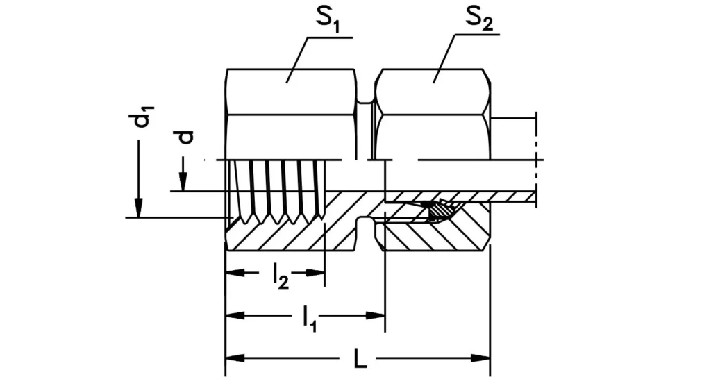 Female Connector-GAI-M Hydraulic Fitting Size Chart