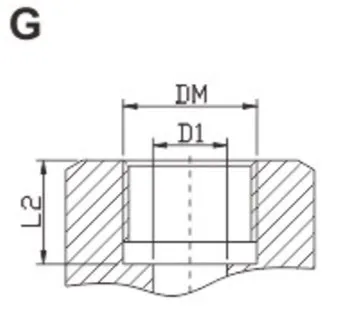 KHB-3W Series 3-way Hydraulic Ball Valve Dimensions