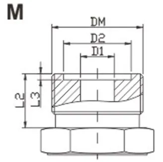 KHM Series Hydraulic Ball Valve Dimensions