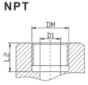 KHM Series Hydraulic Ball Valve Dimensions
