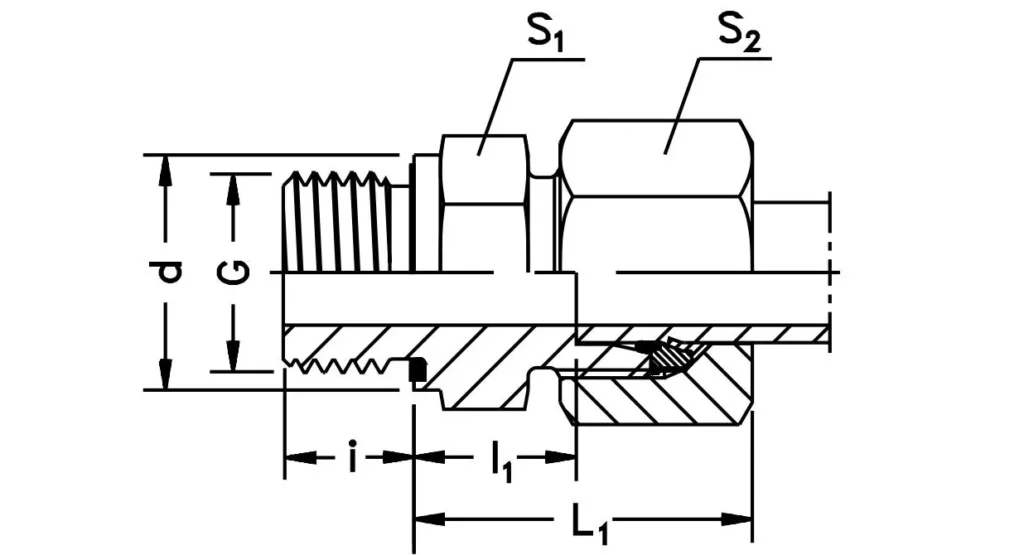 Male Connector-GE-M-ED Hydraulic Fitting Size Chart