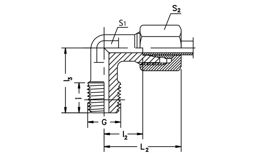 Male Elbow-WE-R Hydraulic Fitting Size Chart