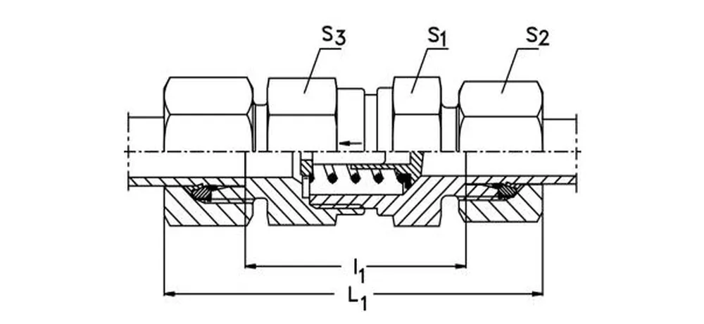 Non-Return Valve-RHD Hydraulic Fitting Size Chart