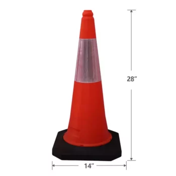Multi Functional Black Base Traffic Cone Manufacturers Vial Road Construction Cones