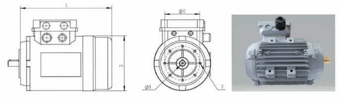 IP56 Motor Dimension