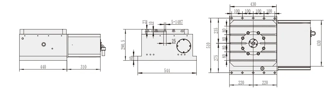 WT-H430 CNC Rotary Table Specification