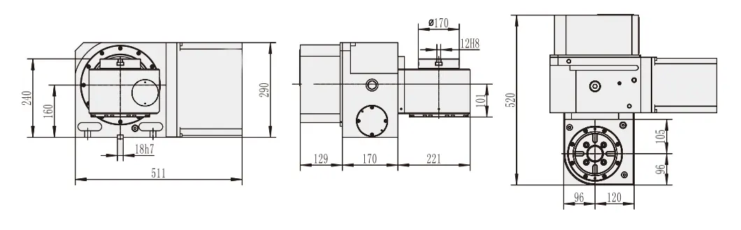 WT-RT170 CNC Rotary Table Specification