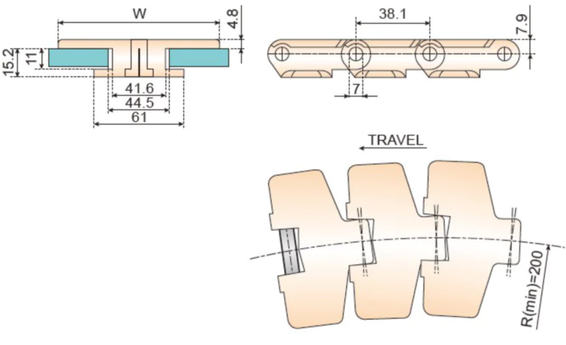 Plastic Flat Top Chain