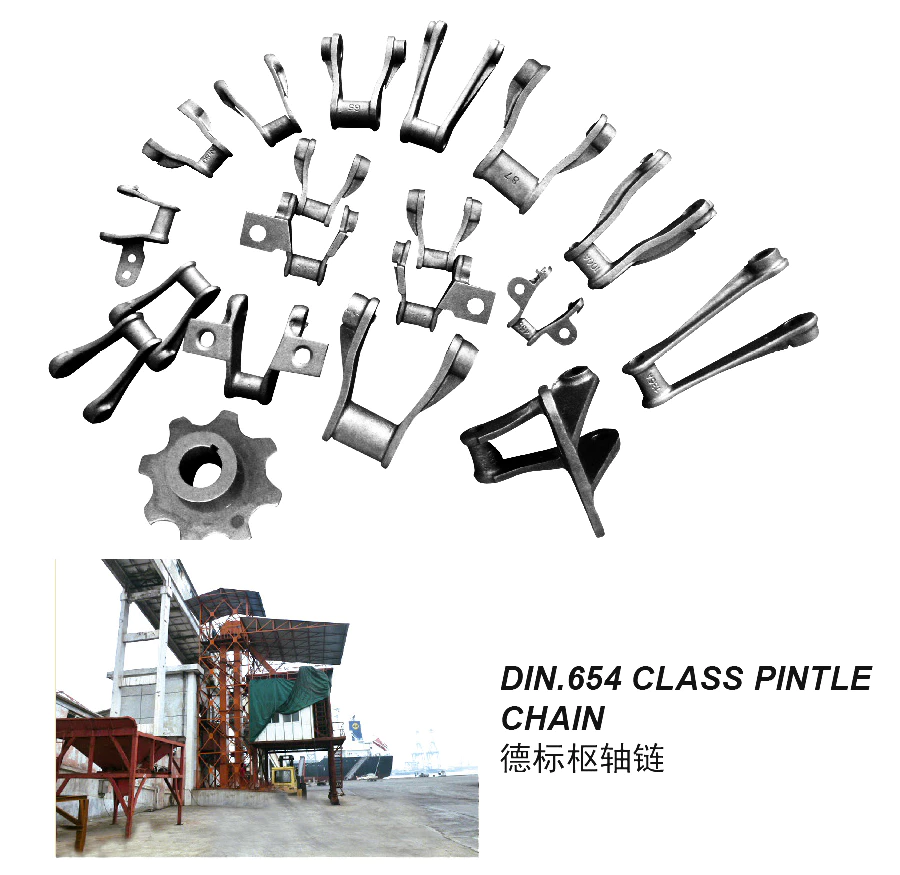 DIN 654 Class Pintle Chain in use