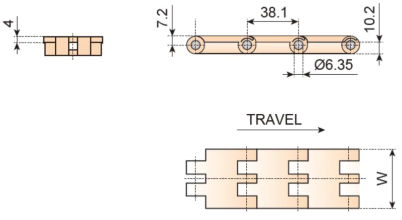 Plastic Flat Top Chain