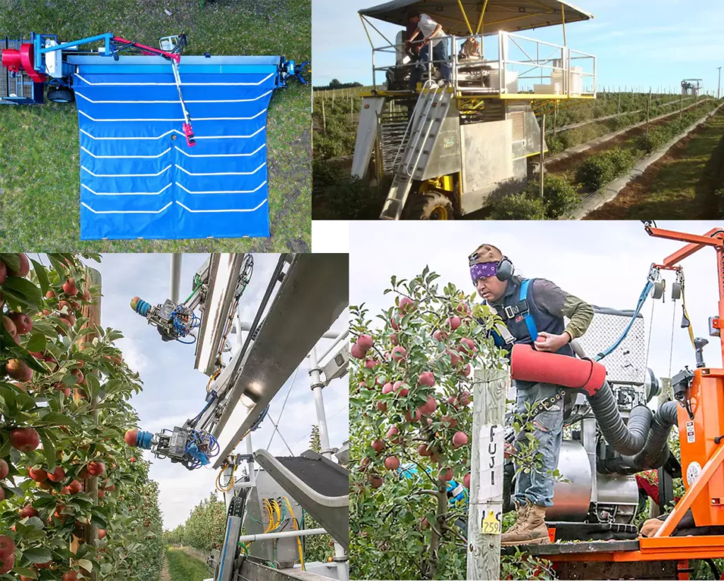 wheel drive Apple harvester machine