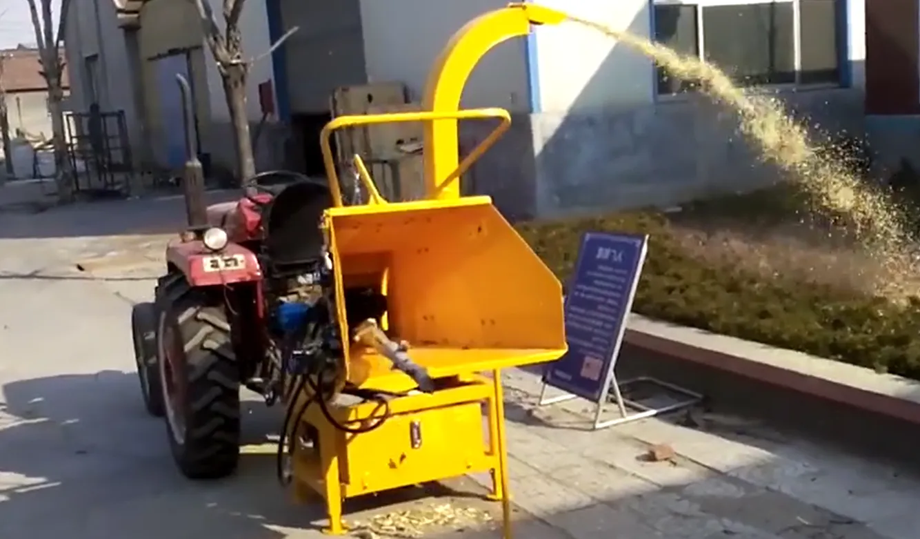 3 Point Hitch Tractor PTO Wood Chipper Working Principle
