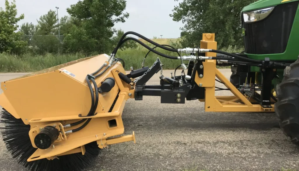 Tractor Mounted 3 Point Hitch Road Sweeper Working Principle