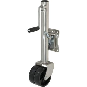 1BJY-TJ-08S Bolt-on Twin Towing Track Caster 12 Inches Vertical Travel Trailer Tongue Jack